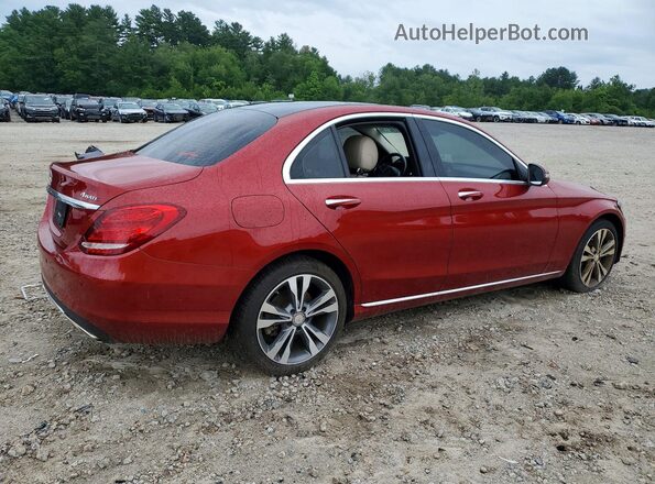 WDDWF4KB7GR158328 2016 MERCEDES-BENZ C Red Задня права чверть