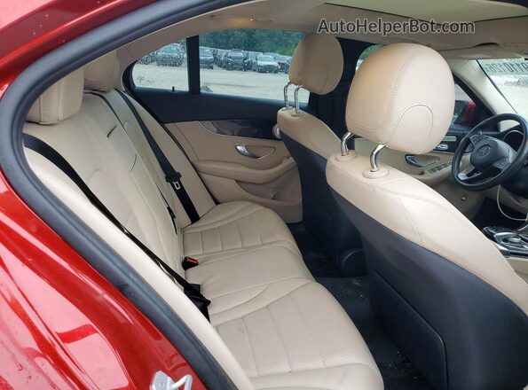 WDDWF4KB7GR158328 2016 MERCEDES-BENZ C Red Вид задніх сидінь