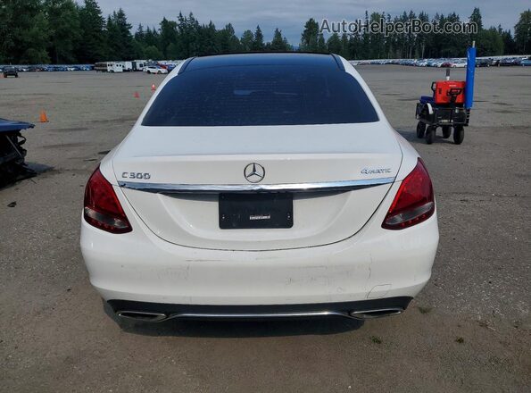 WDDWF4KBXJR393670 2018 MERCEDES-BENZ C White Հետևի տեսք