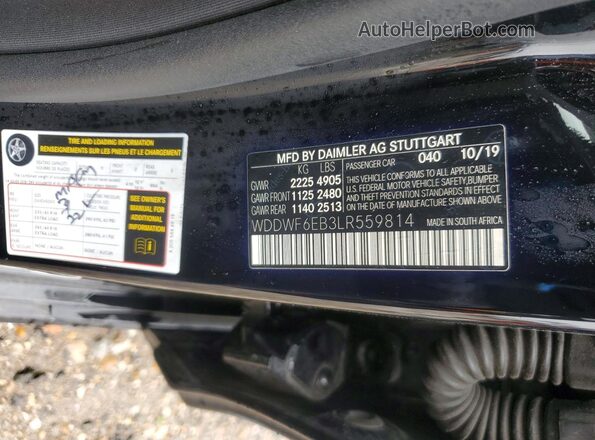 WDDWF6EB3LR559814 2020 MERCEDES-BENZ C Black Vista del compartimento del motor