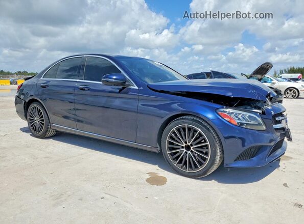 WDDWF8DB3LR531122 2020 MERCEDES-BENZ C Синий Передняя правая четверть