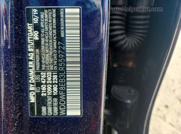 WDDWF8EB3LR559727 2020 MERCEDES-BENZ C Blue Շարժիչի բաժամունքի տեսք