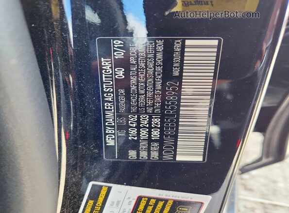 WDDWF8EB5LR558952 2020 MERCEDES-BENZ C Black Շարժիչի բաժամունքի տեսք