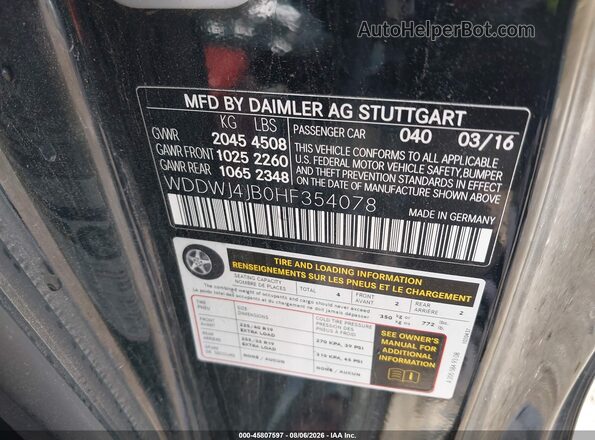 WDDWJ4JB0HF354078 2017 MERCEDES-BENZ C-CLASS Black Շարժիչի բաժամունքի տեսք
