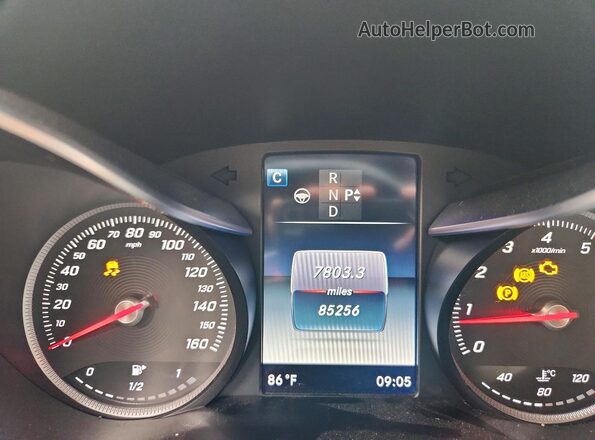 WDDWJ4JB2HF329957 2017 MERCEDES-BENZ C Gray Вид щитка приладів