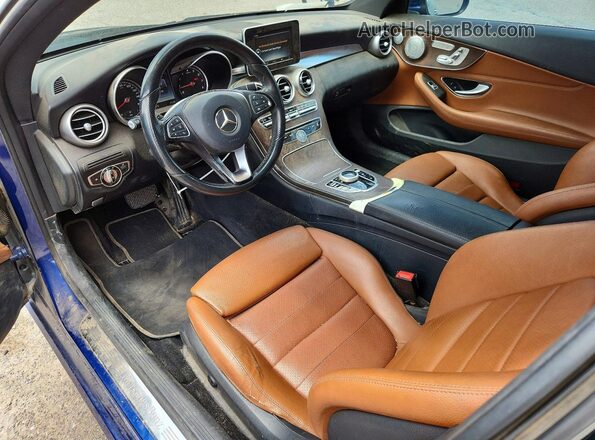 WDDWJ4JB4HF340152 2017 MERCEDES-BENZ C Blue Widok deski rozdzielczej