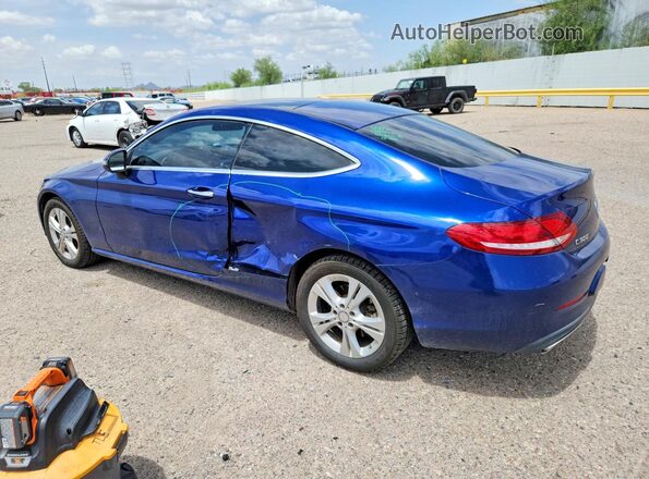 WDDWJ4JB4HF340152 2017 MERCEDES-BENZ C Blue Tył lewy