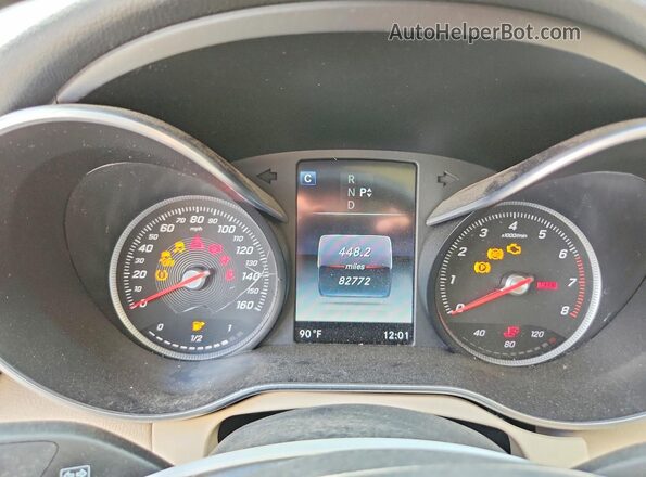 WDDWJ4JB4HF502703 2017 MERCEDES-BENZ C White Вид щитка приладів