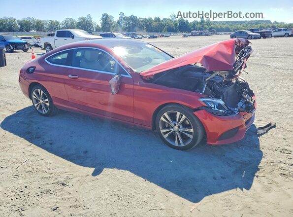 WDDWJ4JB9HF460156 2017 MERCEDES-BENZ C Red Przód prawy