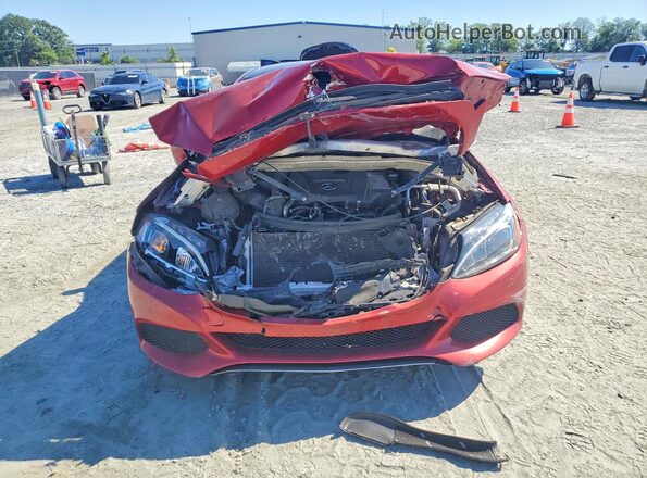 WDDWJ4JB9HF460156 2017 MERCEDES-BENZ C Red Widok z przodu