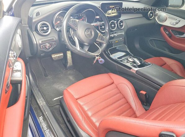 WDDWJ4JBXHF401813 2017 MERCEDES-BENZ C Blue Առջևի վահանակի տեսք
