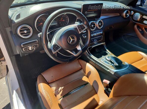 WDDWJ4KB1HF386049 2017 MERCEDES-BENZ C White Առջևի վահանակի տեսք