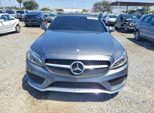 WDDWJ4KB1HF538315 2017 MERCEDES-BENZ C Gray Вид спереду
