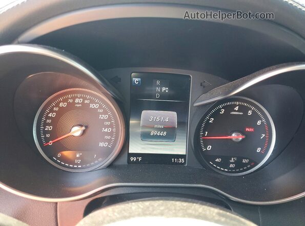 WDDWJ4KB1HF538315 2017 MERCEDES-BENZ C Gray Вид щитка приладів