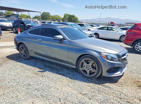 WDDWJ4KB1HF538315 2017 MERCEDES-BENZ C Gray Передня права чверть