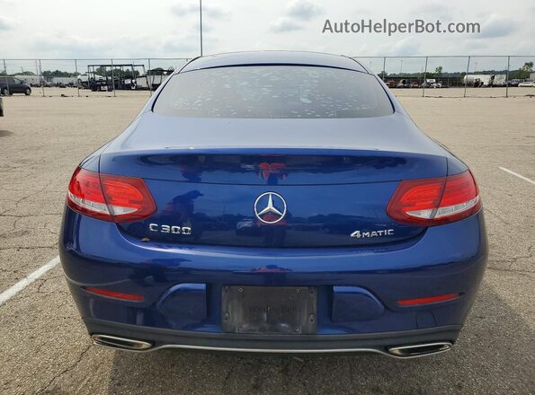 WDDWJ4KB2HF331450 2017 MERCEDES-BENZ C Blue Rear view