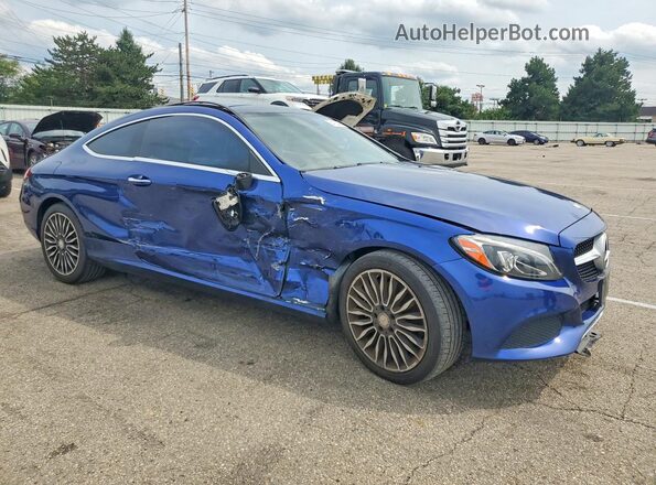 WDDWJ4KB2HF331450 2017 MERCEDES-BENZ C Blue Front right