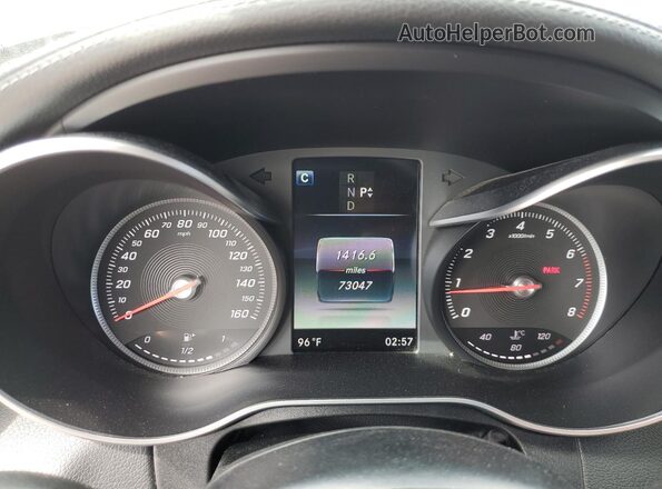 WDDWJ4KB2HF527582 2017 MERCEDES-BENZ C Black Instrument cluster view