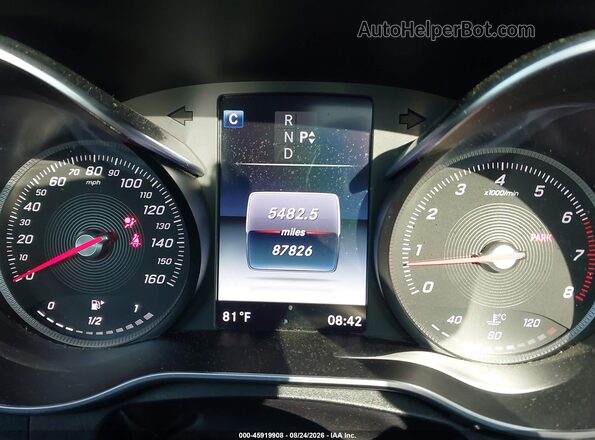 WDDWJ4KB2HF550456 2017 MERCEDES-BENZ C-CLASS Gray უკანა სავარძლების ხედი