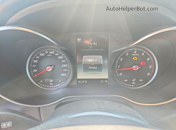 WDDWJ4KB2JF601279 2018 MERCEDES-BENZ C Black Instrument cluster view