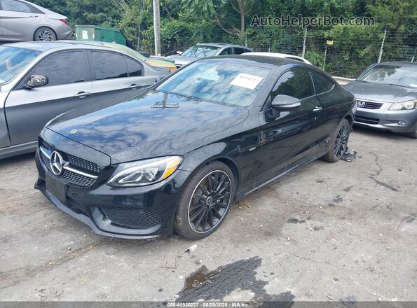 WDDWJ4KB6JF656995 2018 MERCEDES-BENZ C-CLASS Black Առջևի ձախ երեք քառորդ տեսարան