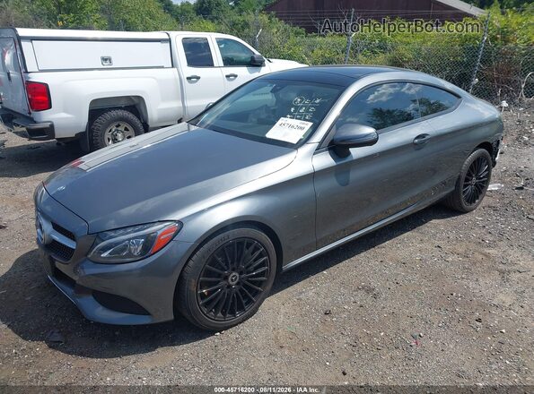 WDDWJ4KB8HF383147 2017 MERCEDES-BENZ C-CLASS Gray Առջևի ձախ երեք քառորդ տեսարան