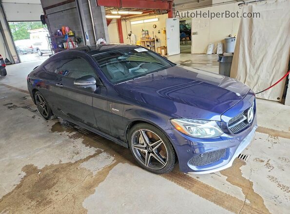 WDDWJ6EB0HF502798 2017 MERCEDES-BENZ C Blue Delantero derecho