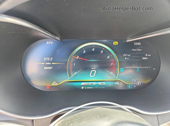 WDDWJ6EB3KF834029 2019 MERCEDES-BENZ C Gray ხელსაწყოთა პანელის ხედი