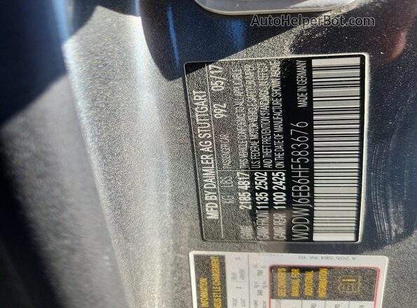 WDDWJ6EB6HF583676 2017 MERCEDES-BENZ C Charcoal Вид підкапотного простору