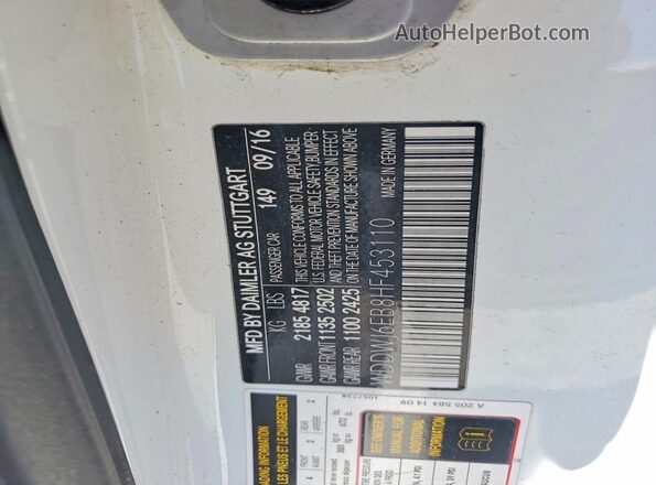 WDDWJ6EB8HF453110 2017 MERCEDES-BENZ C White Vista del compartimento del motor
