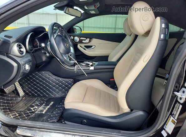 WDDWJ6EB8JF632088 2018 MERCEDES-BENZ C Black Front interior view