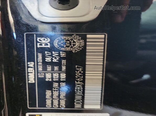 WDDWJ6EBXJF629547 2018 MERCEDES-BENZ C Black Vista de la etiqueta del VIN
