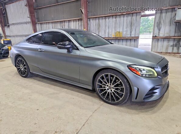 WDDWJ8DB2KF775262 2019 MERCEDES-BENZ C Gray Delantero derecho