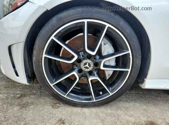 WDDWJ8DB3KF825229 2019 MERCEDES-BENZ C White Vista de la etiqueta del VIN