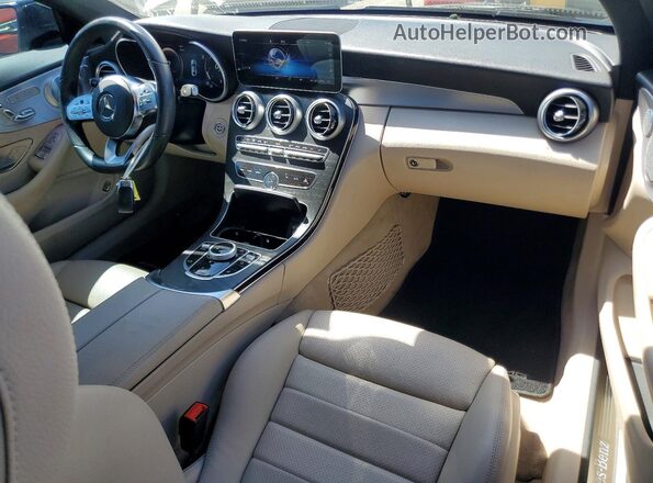 WDDWJ8DB3KF831595 2019 MERCEDES-BENZ C White წინა პანელის ხედი