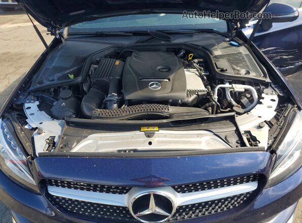 WDDWK4KB0HF531045 2017 MERCEDES-BENZ C Blue Rear interior view