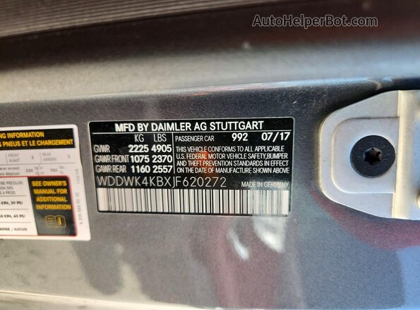 WDDWK4KBXJF620272 2018 MERCEDES-BENZ C Silver Widok komory silnika