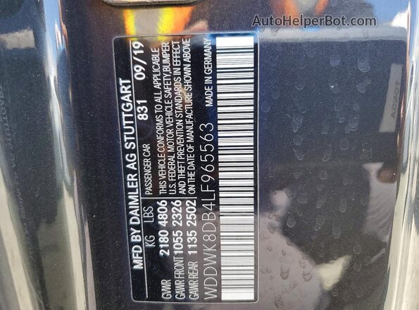 WDDWK8DB4LF965563 2020 MERCEDES-BENZ C Charcoal Widok komory silnika