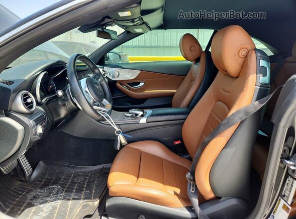 WDDWK8DB5KF795227 2019 MERCEDES-BENZ C Black Front interior view