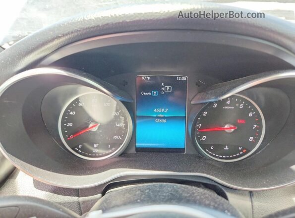 WDDWK8DB5KF795227 2019 MERCEDES-BENZ C Black Instrument cluster view