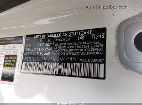 WDDWK8HB7HF494445 2017 MERCEDES-BENZ AMG C 63 Black Вид підкапотного простору