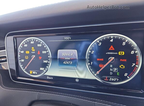 WDDXK8CB1HA020841 2017 MERCEDES-BENZ S Белый Вид щитка приборов