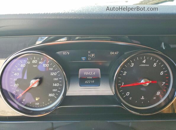 WDDZF4JB3JA457593 2018 MERCEDES-BENZ E White Vista del cuadro de instrumentos