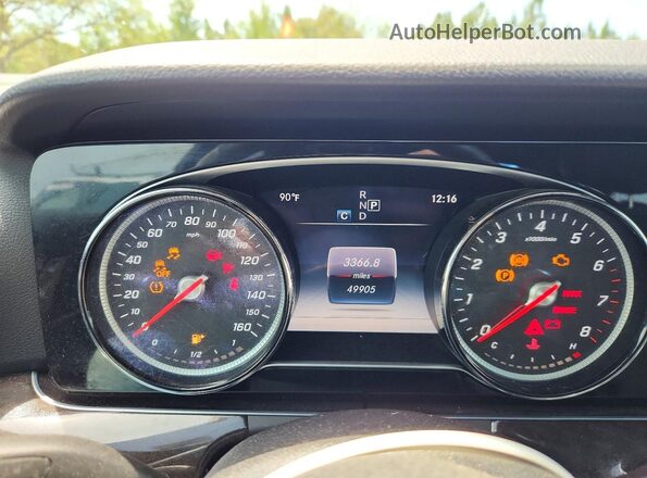 WDDZF4JB3KA561616 2019 MERCEDES-BENZ E Silver Instrument cluster view