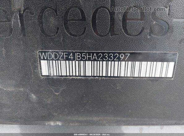 WDDZF4JB5HA233297 2017 MERCEDES-BENZ E-CLASS Gray Вид підкапотного простору