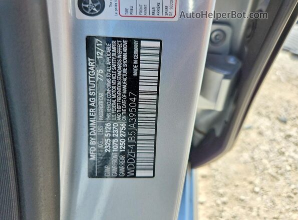 WDDZF4JB5JA395047 2018 MERCEDES-BENZ E Silver Engine compartment view