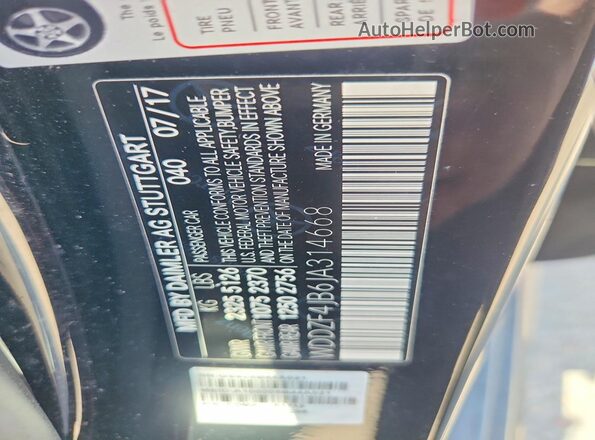 WDDZF4JB6JA314668 2018 MERCEDES-BENZ E Black Вид підкапотного простору