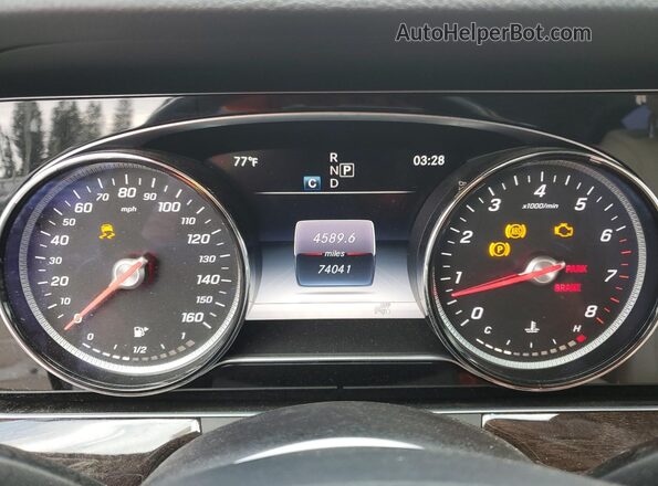 WDDZF4JB7HA289287 2017 MERCEDES-BENZ E White Instrument cluster view