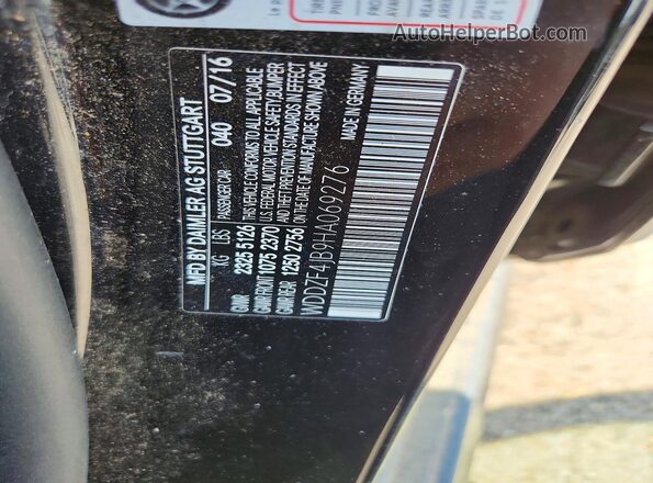 WDDZF4JB9HA069276 2017 MERCEDES-BENZ E Black Vista del compartimento del motor