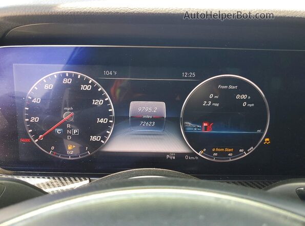 WDDZF4JB9JA354386 2018 MERCEDES-BENZ E Silver ხელსაწყოთა პანელის ხედი